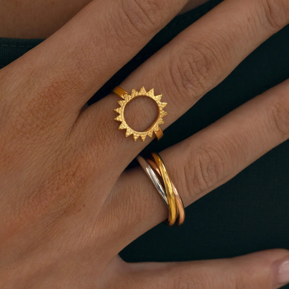 Jules - Bague triple couleur en acier inoxydable Timi of Sweden