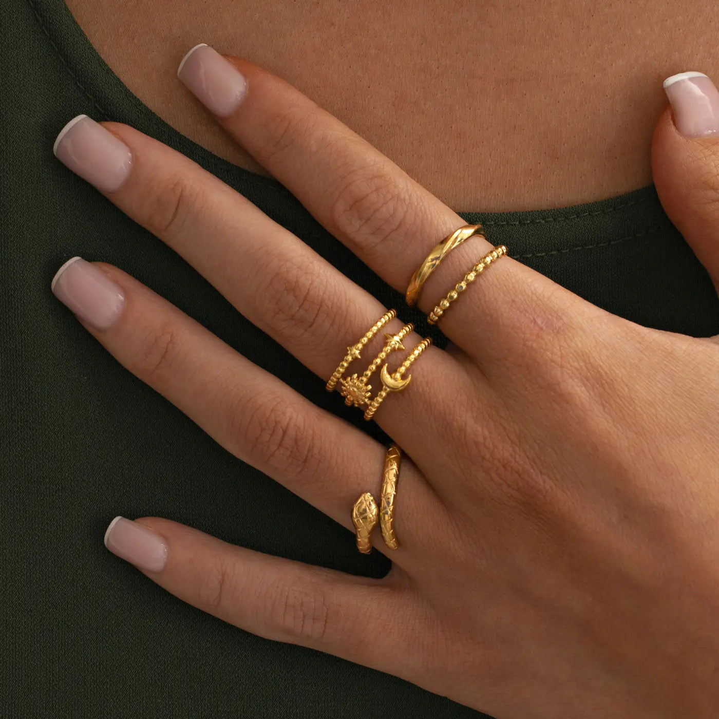 Caroline - Doppelt gefütterter Ring aus Edelstahl