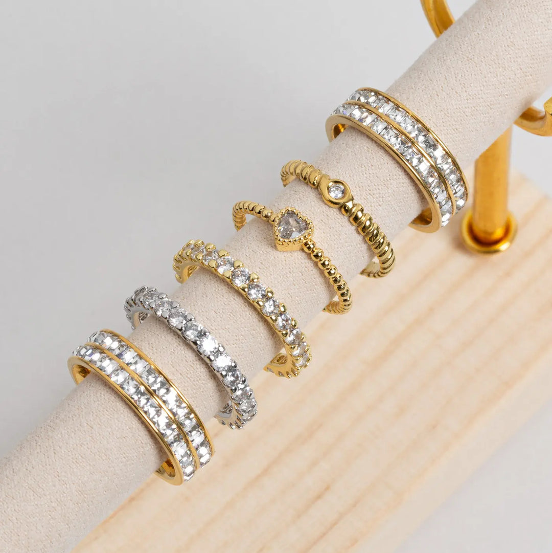 Emi Heart Shaped Crystal Ring - Main Image