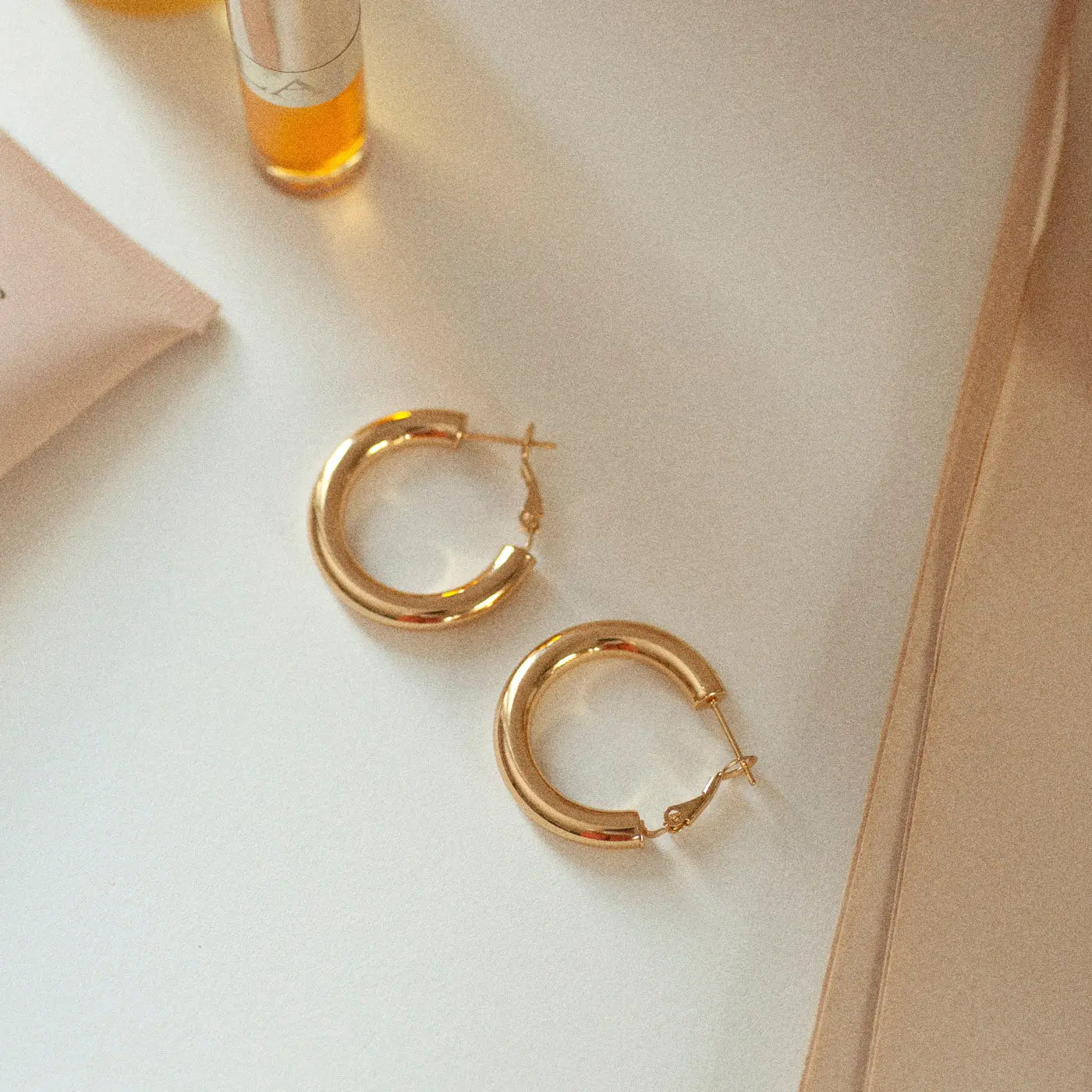 Bianca - Classical Gold Hoop Earrings Stainless Steel