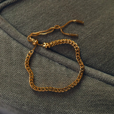 Zoe - Kettenarmband im Makramee-Stil aus Edelstahl