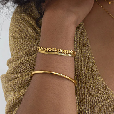Fleur - Wishbone-Armband aus Edelstahl