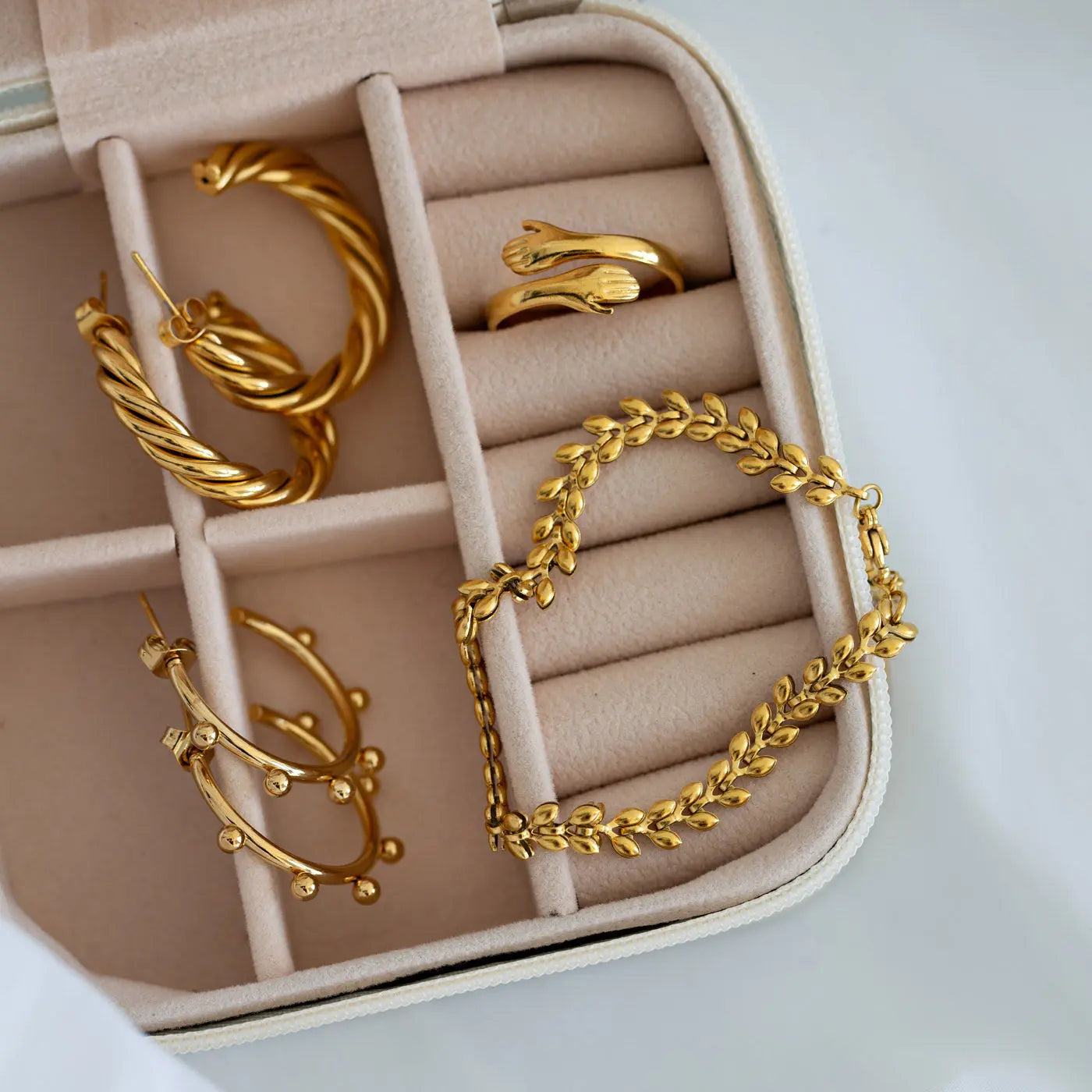 Fleur - Wishbone-Armband aus Edelstahl