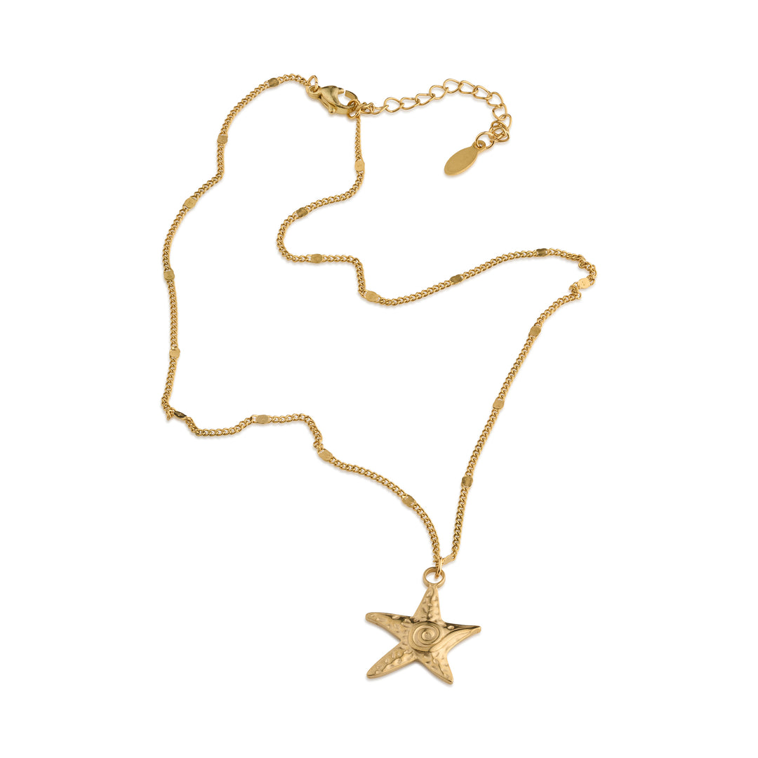 Moss - Starfish Dangling Necklace Stainless Steel