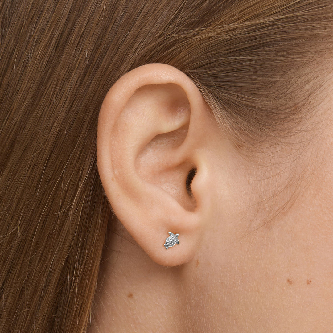 Lori - Orecchini a bottone Mini Tartaruga