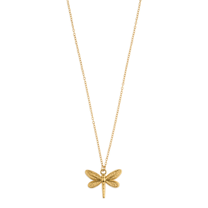 Noya - Dragonfly Necklace Gold Stainless Steel