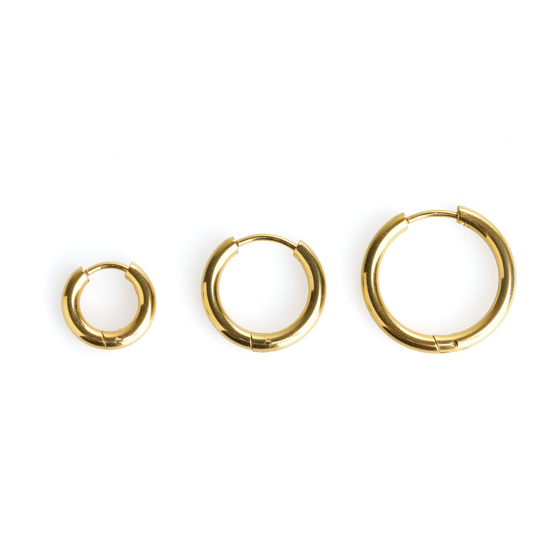 Hollie - Orecchini a cerchio 13mm Acciaio inossidabile