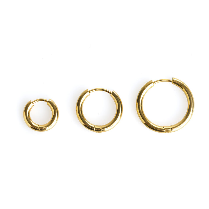 Hollie - Orecchini a cerchio 13mm Acciaio inossidabile