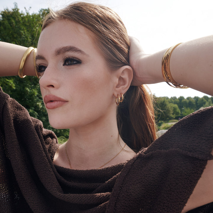 Hollie - Orecchini a cerchio 17mm Acciaio inossidabile