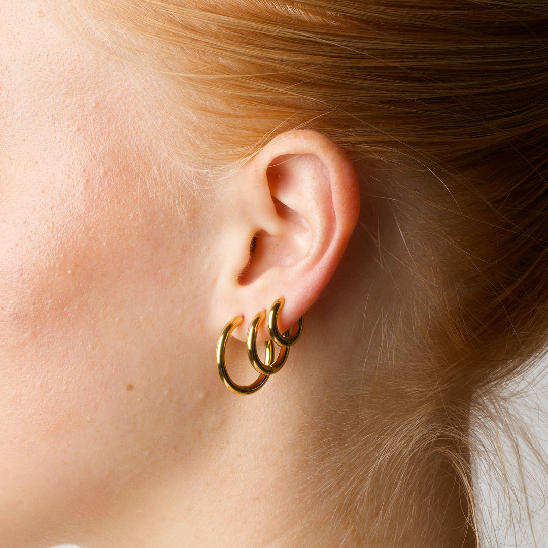 Hollie - Orecchini a cerchio 21mm Acciaio inossidabile