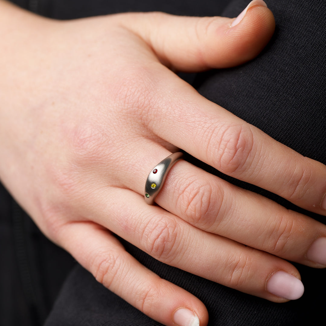 Eline - Ring Kristall Edelstahl