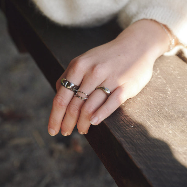 Eline - Ring Kristall Edelstahl