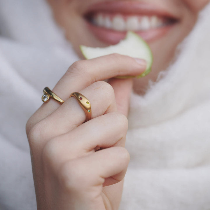 Eline - Ring Kristall Edelstahl