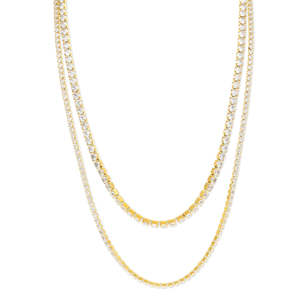 Melina - Collier en cristal en acier inoxydable