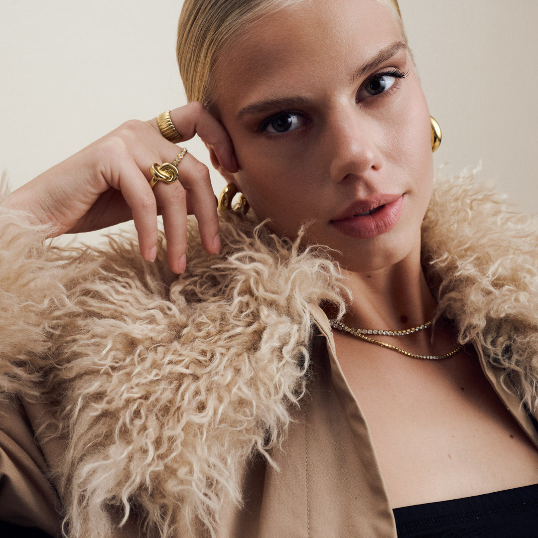 Melina - Collier en cristal en acier inoxydable