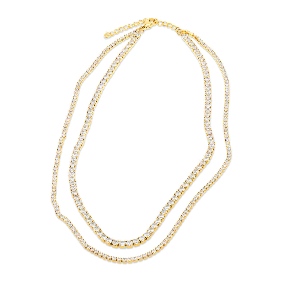 Melina - Collier en cristal en acier inoxydable