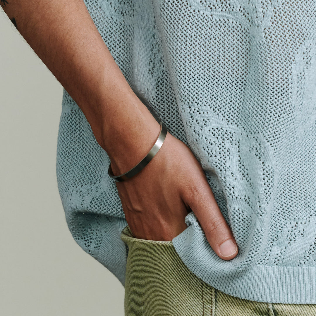 Tristan - Sleek Armreif Armband Edelstahl