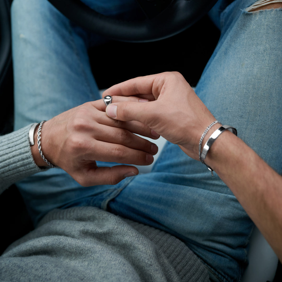 Tristan - Sleek Armreif Armband Edelstahl