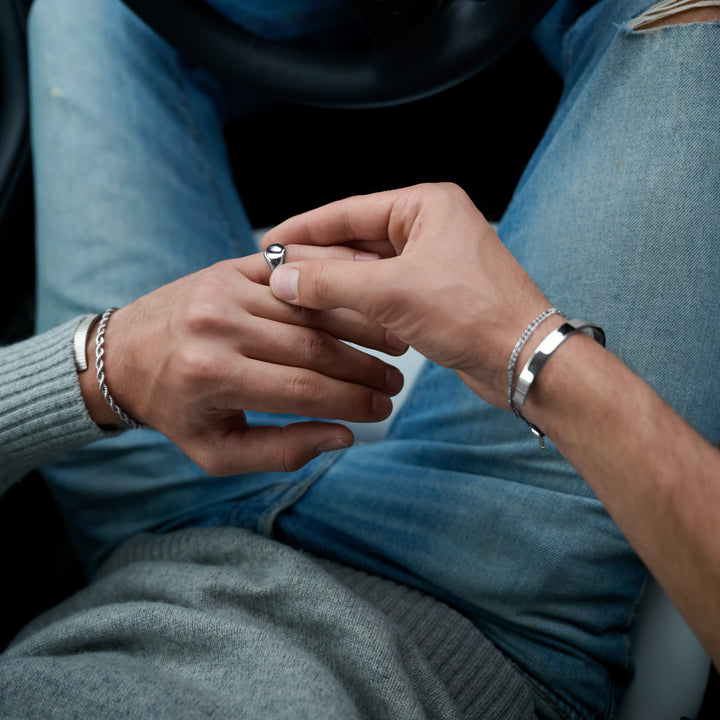 Tristan - Sleek Armreif Armband Edelstahl