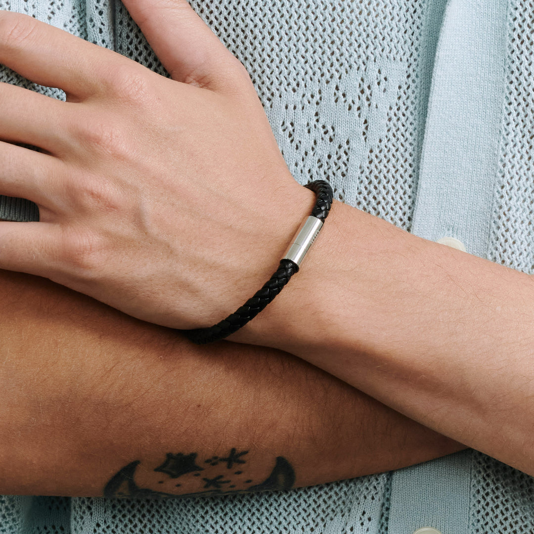 Oliver - Bracciale in pelle Acciaio inossidabile