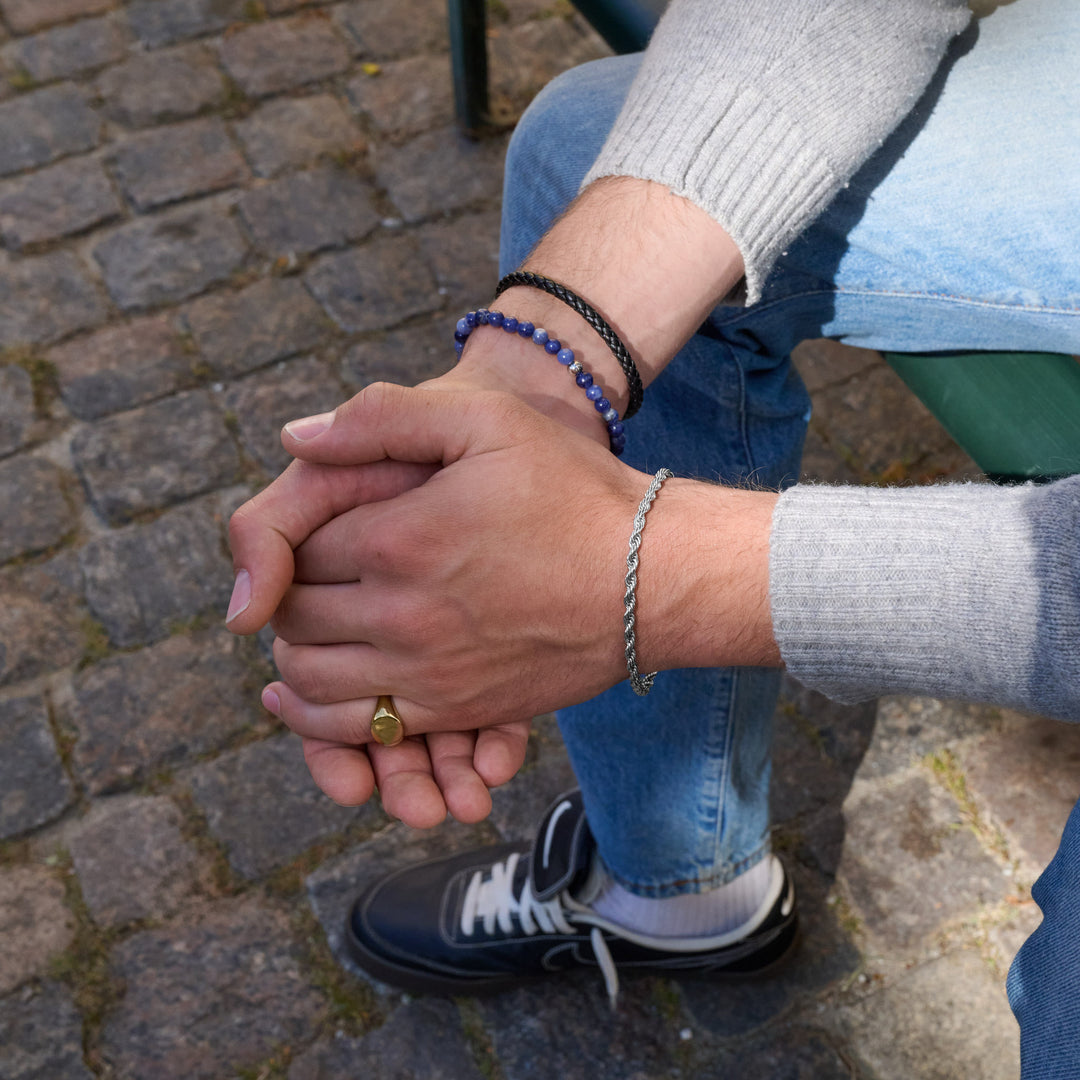 Oliver - Bracciale in pelle Acciaio inossidabile