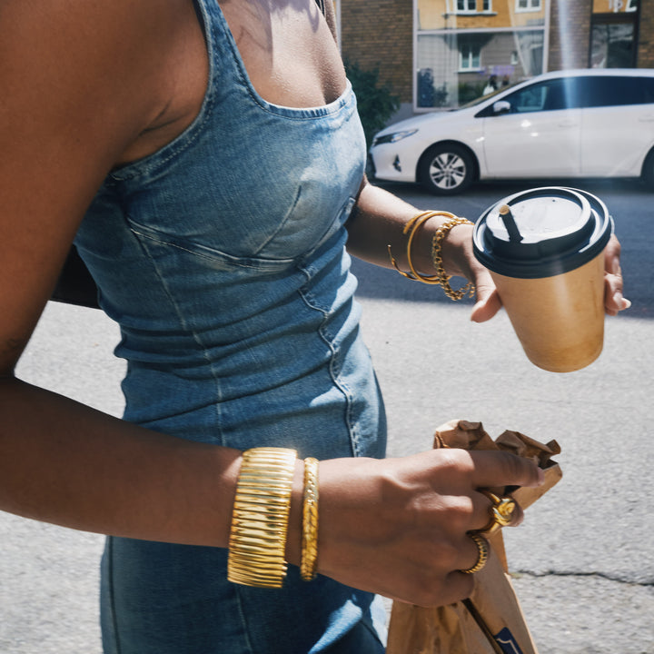 Siri - Chunky Bague Statement en acier inoxydable