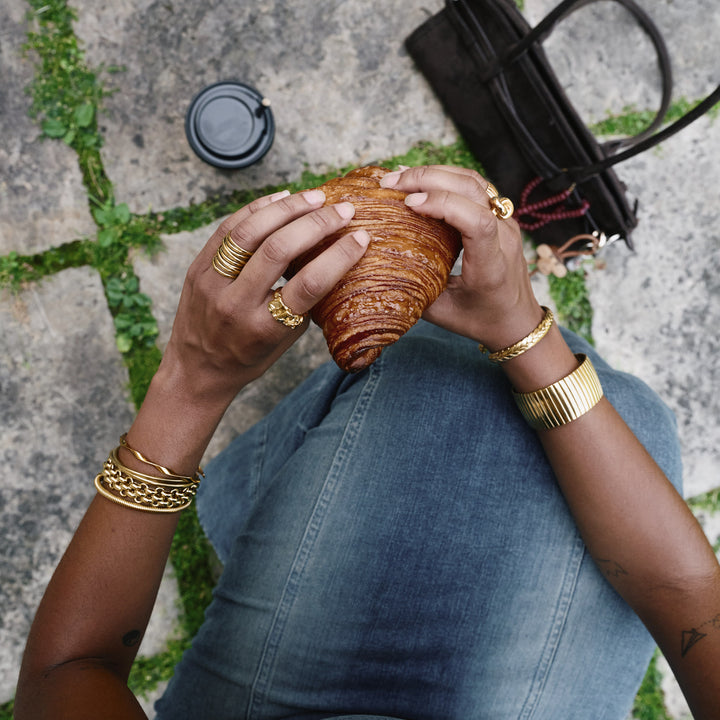 Siri - Chunky Bague Statement en acier inoxydable