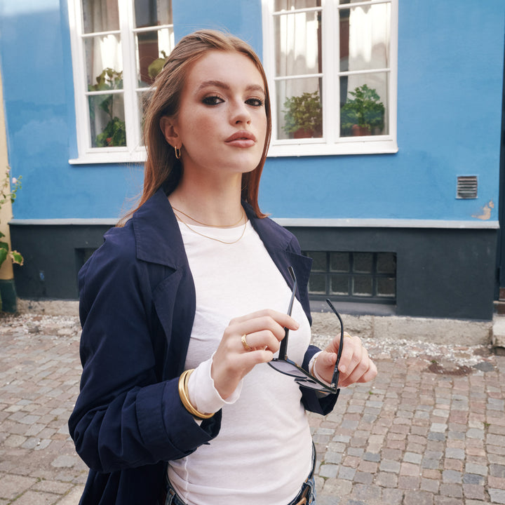 Pernille - Boucles d'oreilles créoles en acier inoxydable