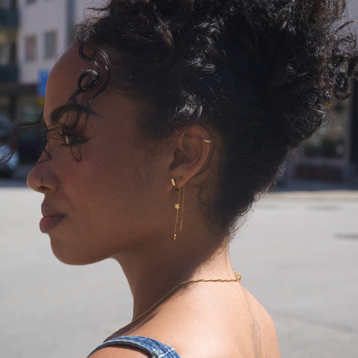 Vilda - Stern Creolen Ohrringe Edelstahl