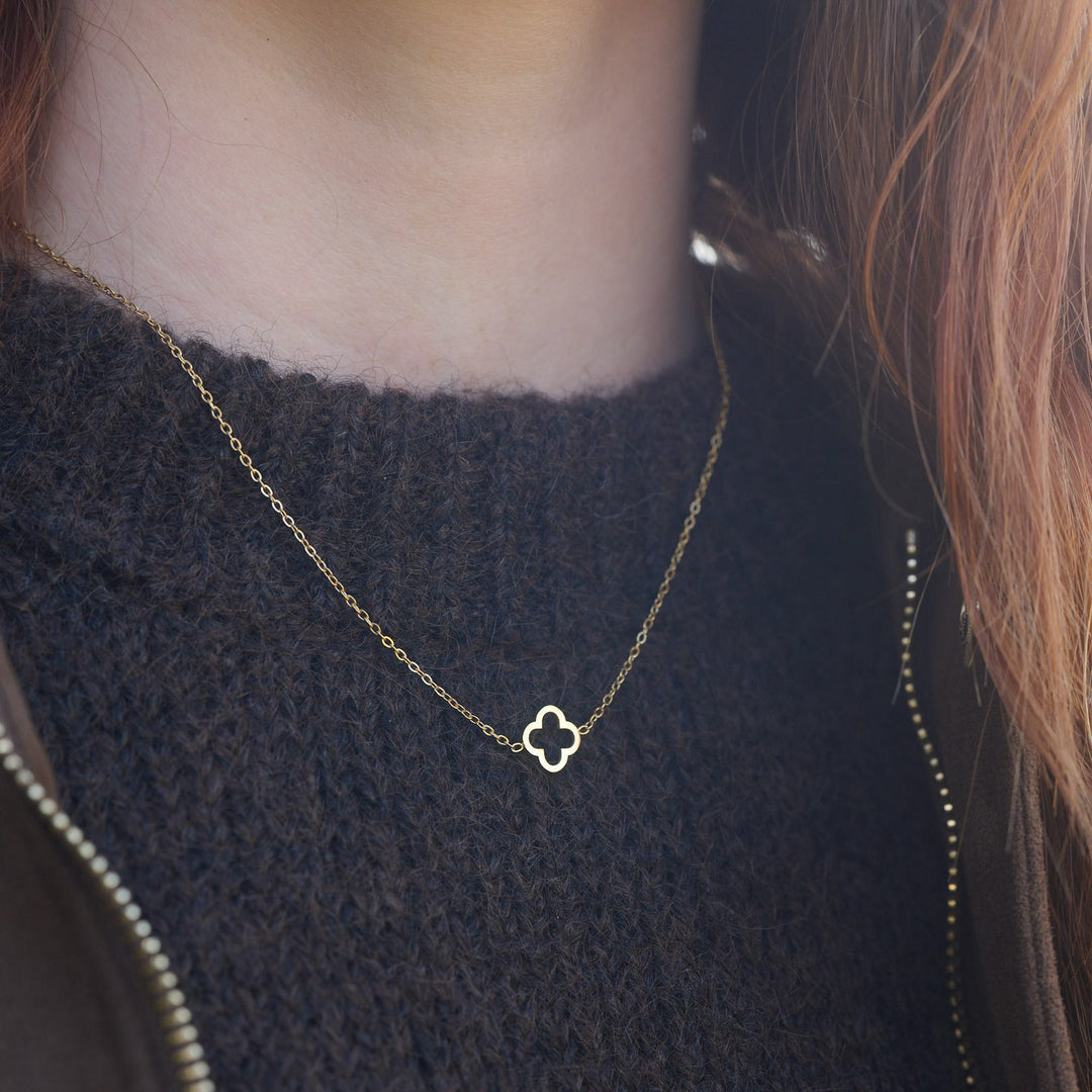 Tui - Klee Halskette Edelstahl