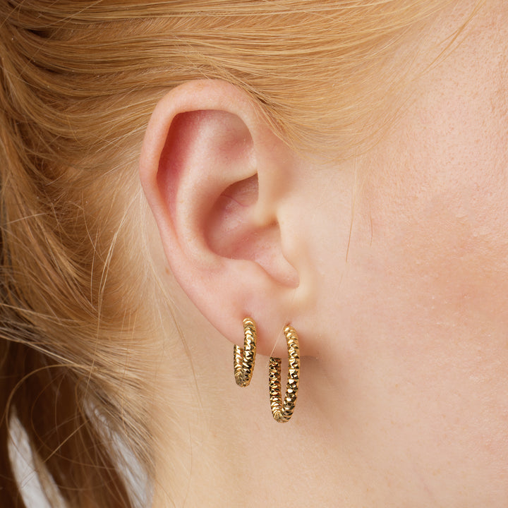 Torun - Boucles d'oreilles créoles 16mm acier inoxydable