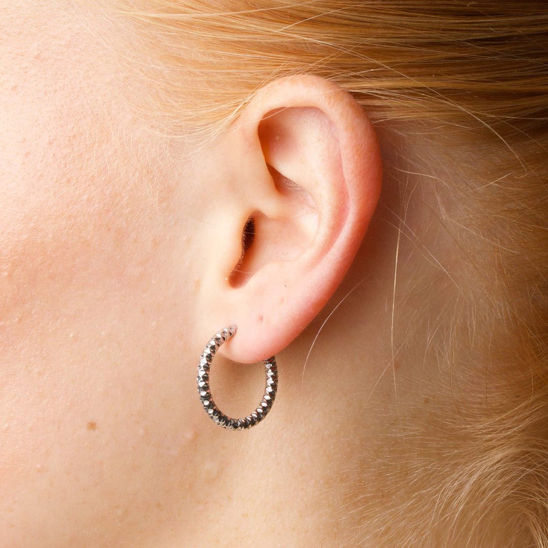 Torun - Boucles d'oreilles créoles 20mm acier inoxydable