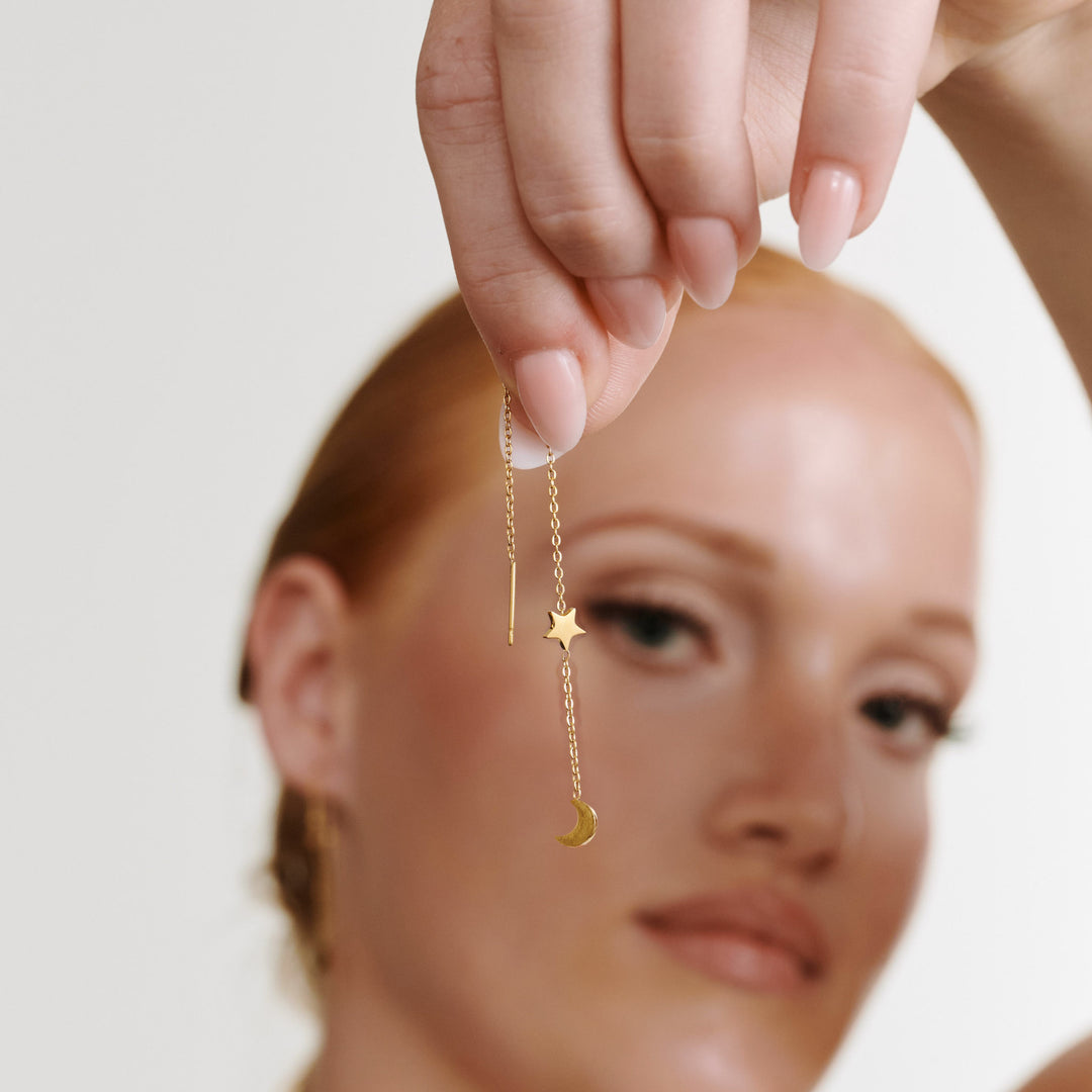 Unni - Orecchini a catena in acciaio inossidabile