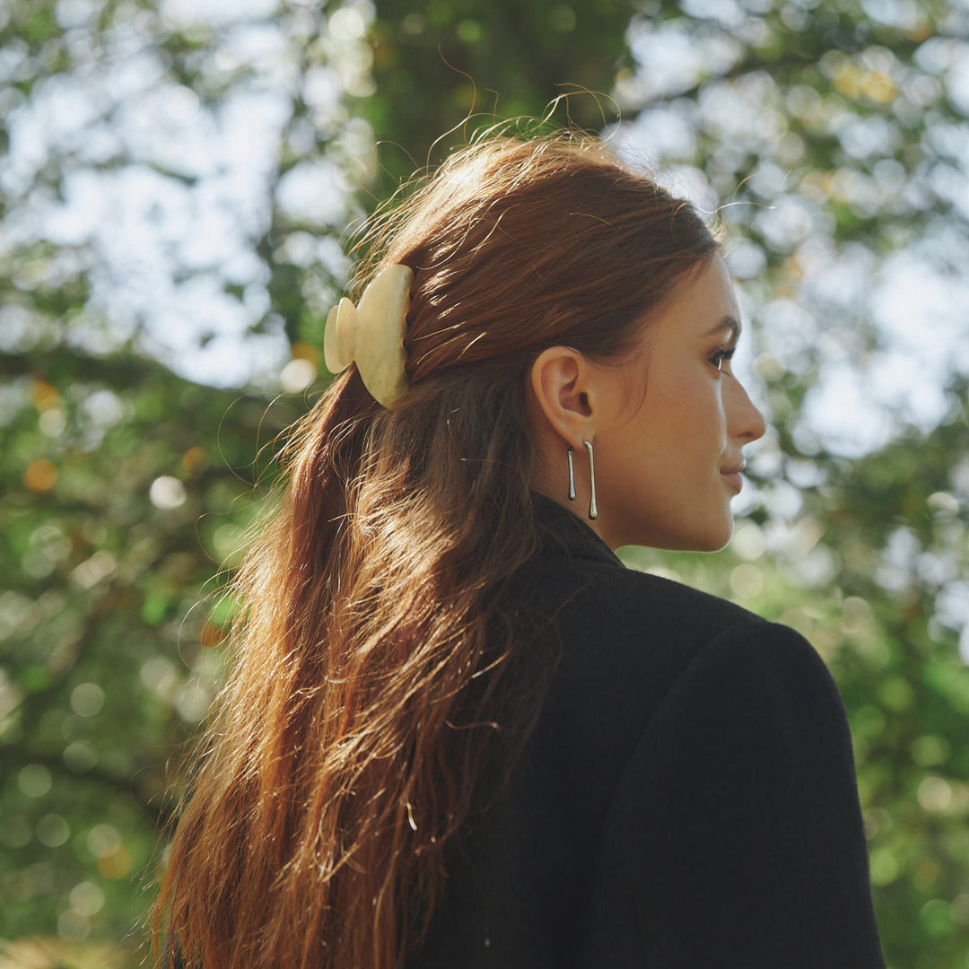 Corinne - Orecchini a goccia con barra in acciaio inossidabile