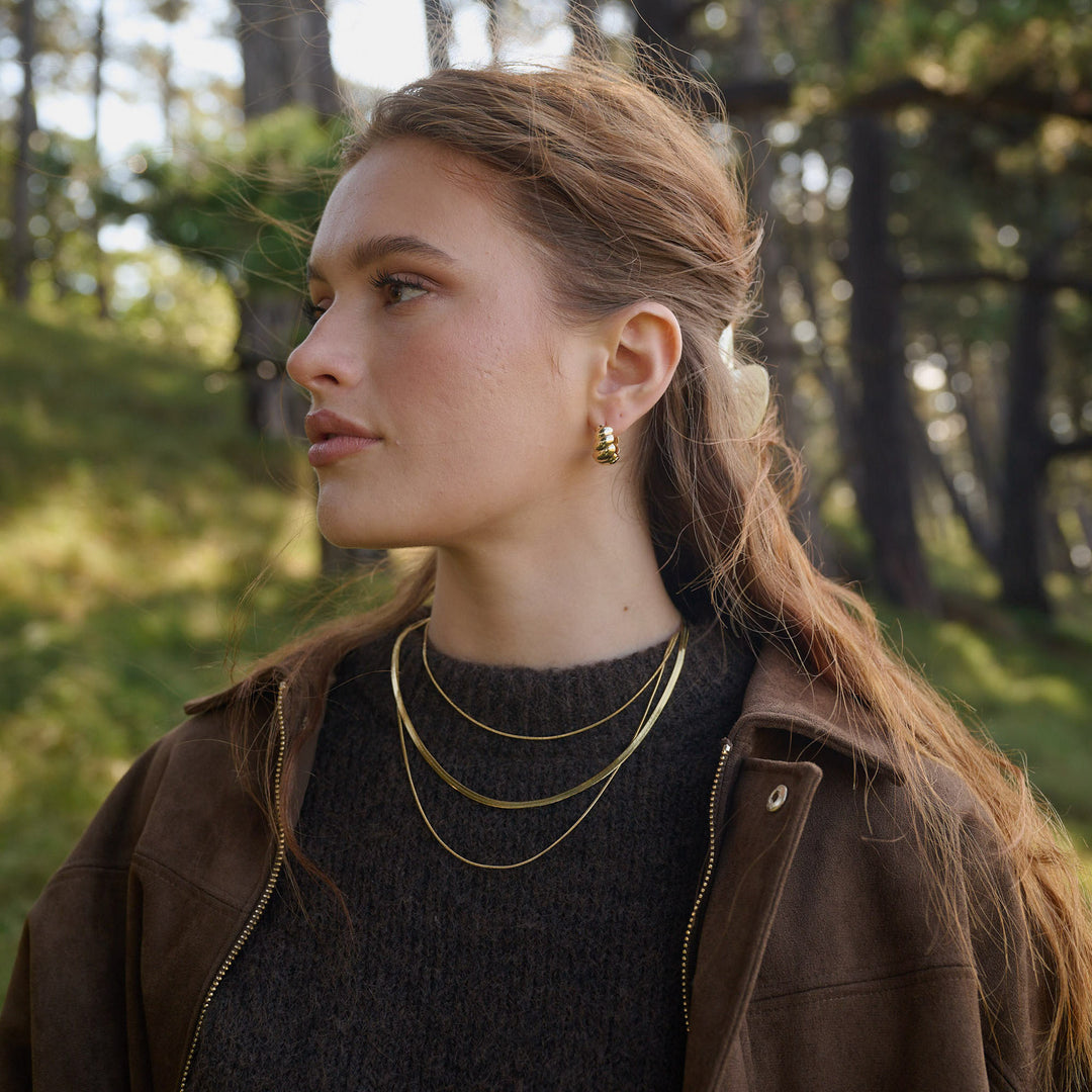 Naia – Croissant-Creolen Edelstahl