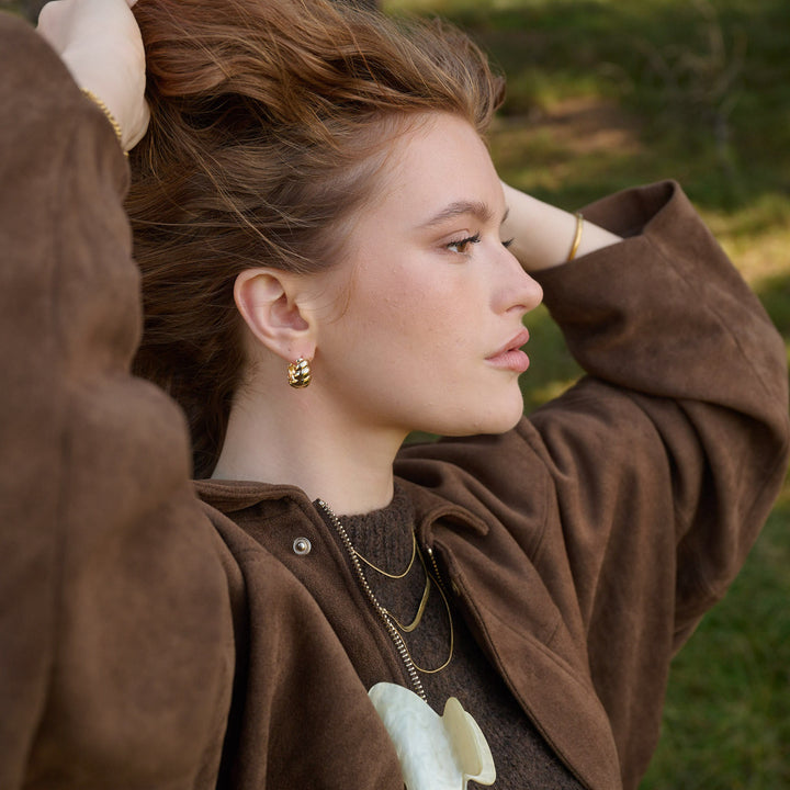 Naia – Croissant-Creolen Edelstahl