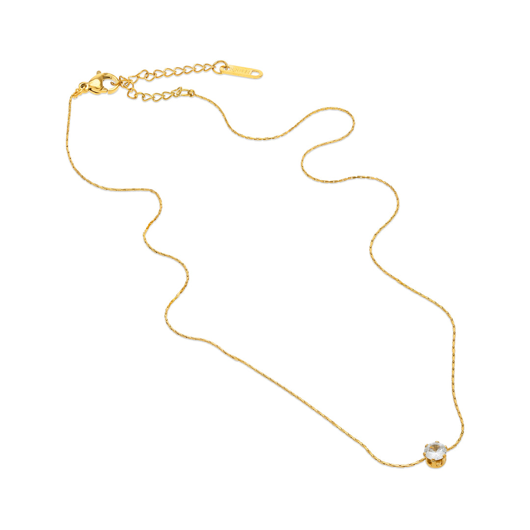 Lynne - Crystal Necklace Stainless Steel