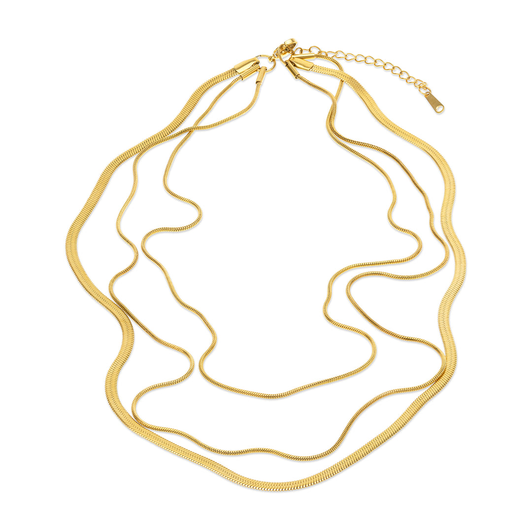 Matilde - Triple Chain Necklace Stainless Steel