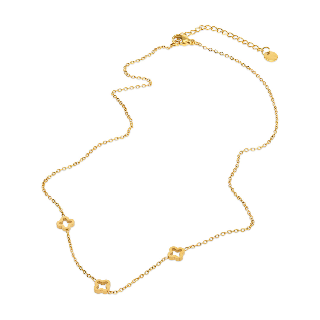 Jenna - Klee Halskette Edelstahl