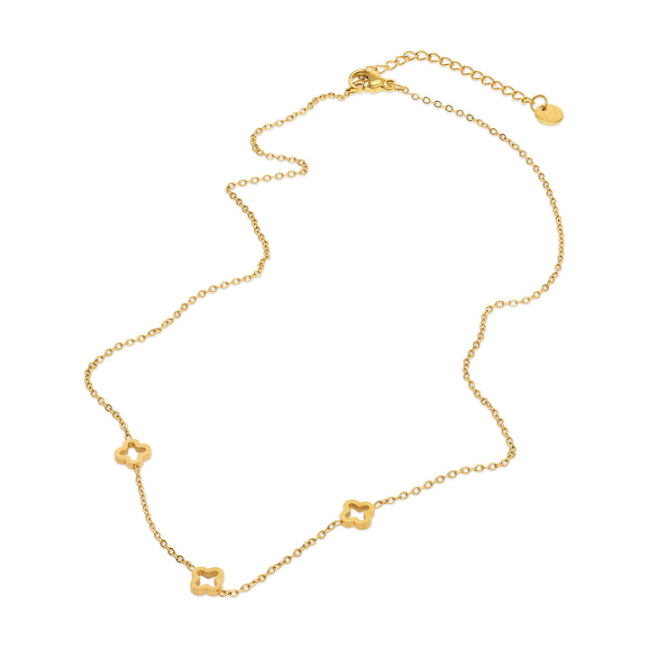 Jenna - Klee Halskette Edelstahl