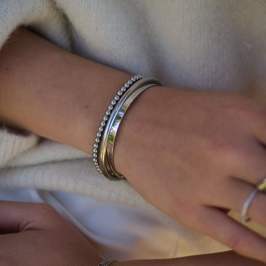 Majken - Bracciale a catena a palline in acciaio inox