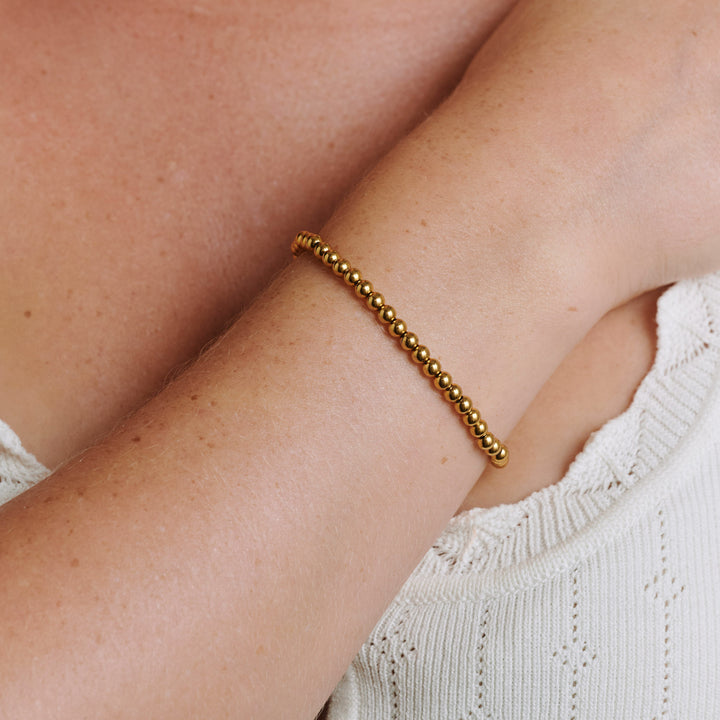 Majken - Bracciale a catena a palline in acciaio inox