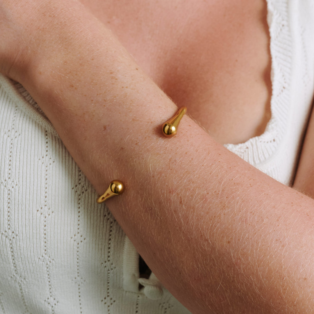 Petra - Bracelet Jonc Ouvert en Acier Inoxydable