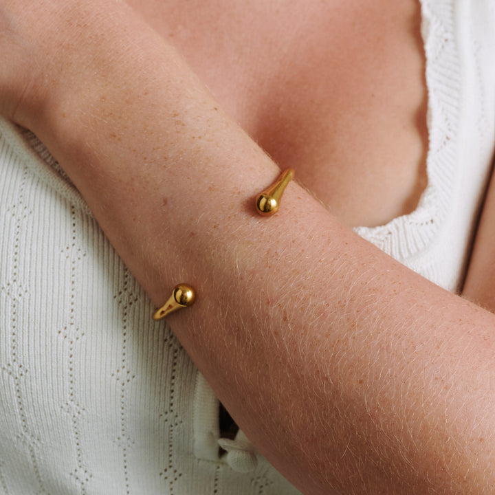 Petra - Bracelet Jonc Ouvert en Acier Inoxydable