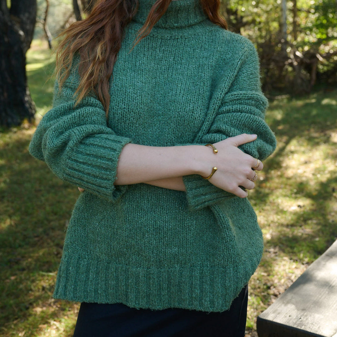 Petra - Bracelet Jonc Ouvert en Acier Inoxydable