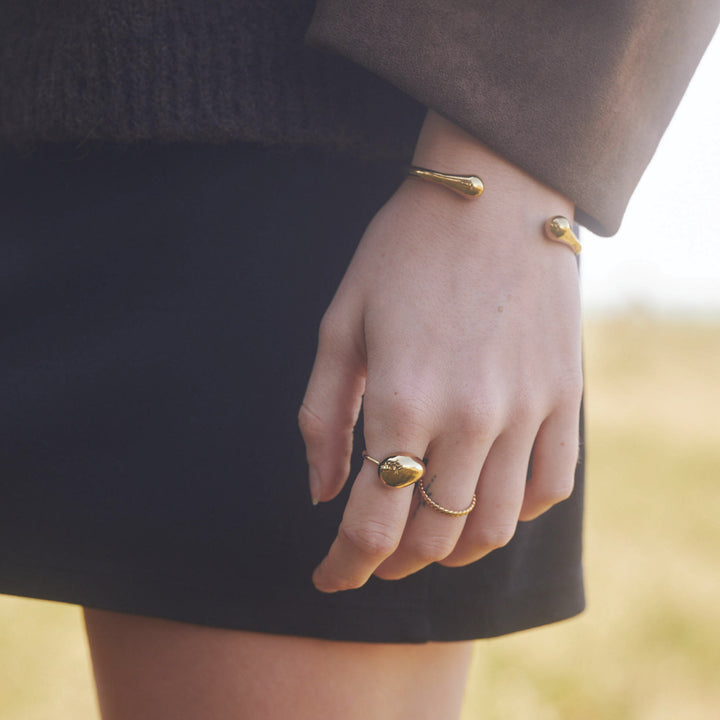 Petra - Bracelet Jonc Ouvert en Acier Inoxydable