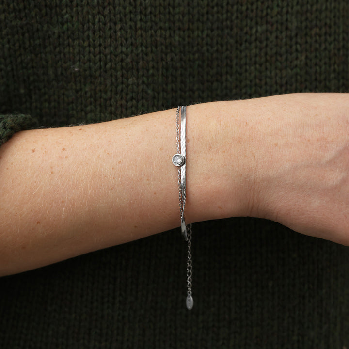 Solvej - Bracciale Duo a Catena in Acciaio Inossidabile