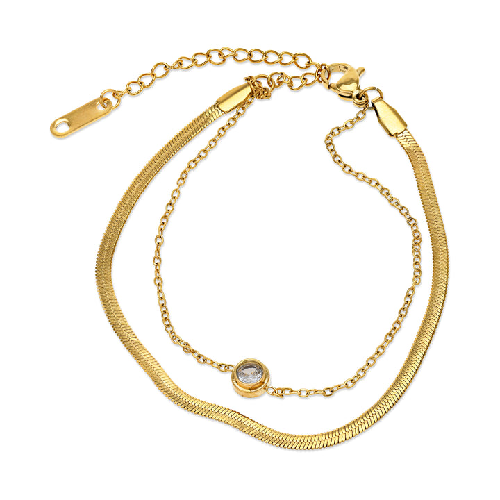 Solvej - Bracelet Duo Chaîne Acier Inoxydable