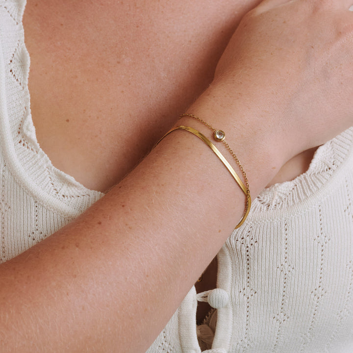 Solvej - Bracelet Duo Chaîne Acier Inoxydable