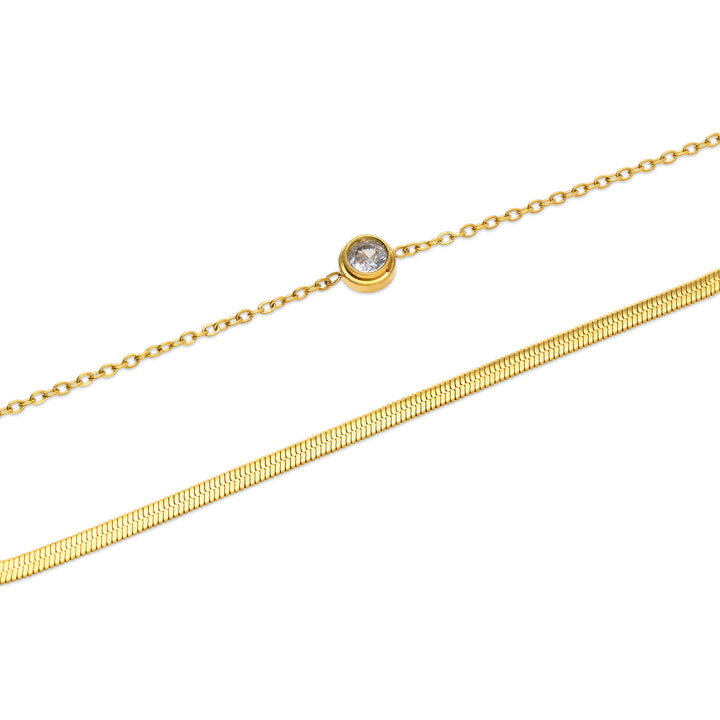 Solvej - Bracelet Duo Chaîne Acier Inoxydable